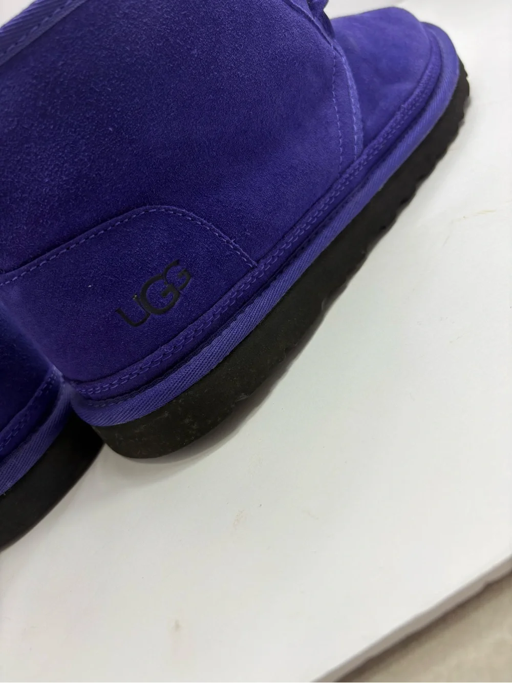 UGG Men's Purple Suede Moccasin-Style Boots